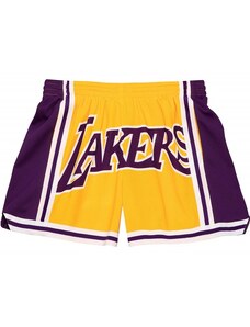 WMNS Mitchell & Ness Los Angeles Lakers Big Face 3.0 Shorts / Žlutá, Fialová / XL