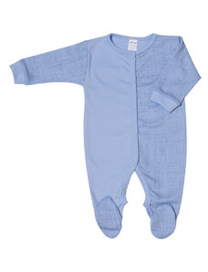 Overal kojenecký na spaní MKcool MK2103 světle modrý/šedé žíhání 56