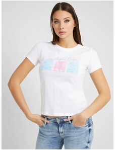 Bílé dámské tričko Guess Alissia - Dámské