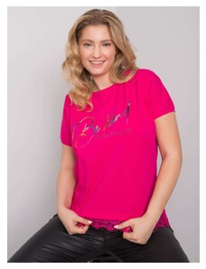 Zonno Fuchsiově růžové bavlněné tričko