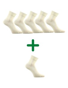 GAZDAN 5+1 ZDARMA snížené ponožky extra volný lem Lonka béžová 43-46