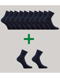 GAZDAN 10+2 ZDARMA snížené ponožky extra volný lem Lonka tmavě modrá 35-38