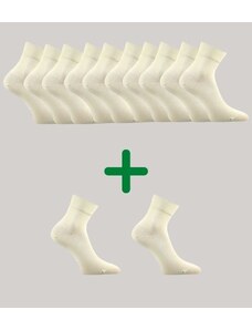 GAZDAN 10+2 ZDARMA snížené ponožky extra volný lem Lonka béžová 43-46