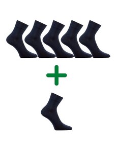 GAZDAN 5+1 ZDARMA snížené ponožky extra volný lem Lonka tmavě modrá 35-38