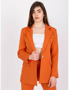 Fashionhunters Tmavě oranžová elegantní bunda od Veracruz