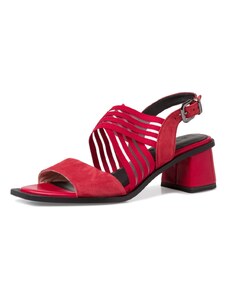 Červené, kožené dámské sandály | 120 kousků - GLAMI.cz