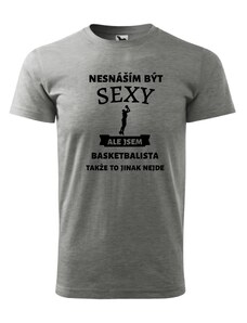 Fenomeno Pánské tričko - Sexy basketbalista - šedé