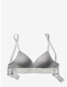Victoria's Secret PINK Podprsenka bez kostic Wireless Lightly Lined šedá