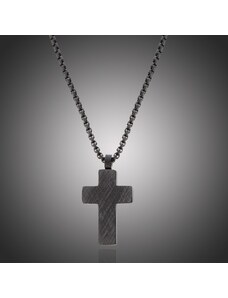 Manoki Pánský ocelový náhrdelník Miquel - chirurgická ocel, kříž