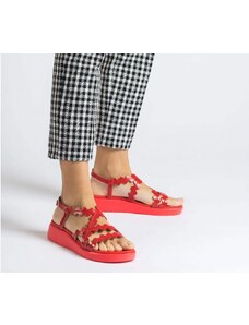 Fashion lakované sandály Wonders C6510 červená