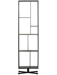 Hoorns Černý kovový regál Jillien 184 x 50 cm