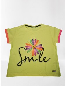 Pop fashion Dívčí triko s krátkým rukávem 22 906 neon