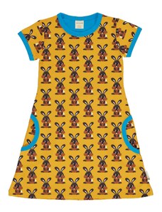 Dívčí šaty s krátkým rukávem Hare z biobavlny BIO MAXOMORRA Velikost 110/116