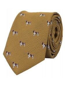 BUBIBUBI Žlutá kravata se psy