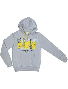 BASIC Šedá pánská mikina Pokemon Pikachu