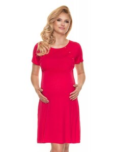 ProMamku Růžová těhotenská a kojící košile na zapínání