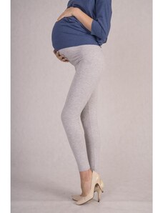 ProMamku Pohodlné těhotenské legíny v šedé barvě