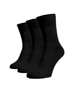 Benami Zvýhodněný set 3 párů bambusových vysokých ponožek - černé