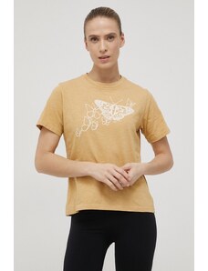 Bavlněné tričko Columbia žlutá barva, 1992121-619
