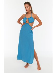 Trendyol Turquoise Cut-Out Detailed Beach Dress