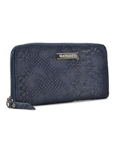 Dámská velká kožená peněženka Mangotti - Modrá