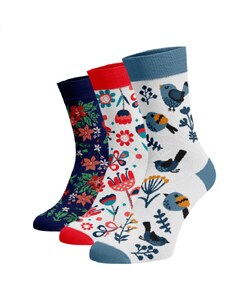 Benami Zvýhodněný set 3 párů vysokých veselých ponožek - Tradiční folklor