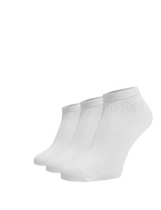 Benami Zvýhodněný set 3 párů bambusových kotníkových ponožek - bílé