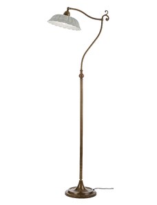 Il Fanale 061.53.OC Anita, rustikální lampa z antické mosazi a keramiky, 1x15W LED E27, výška 170cm