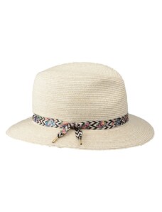Luxusní dámský nemačkavý béžový klobouk Fedora - ručně šitý, UV faktor 80 - Mayser Nane