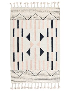 Madam Stoltz Ručně tkaný koberec Frayed Cotton Off White 120×180 cm