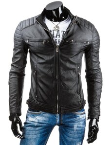 DSTREET Pánská MEN bunda koženka černá TX3247