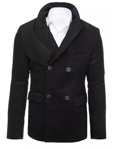 DSTREET Pánský dvouřadý zimní kabát POLO černá