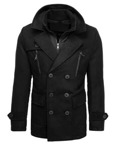 DSTREET Pánský dovuřadý kabát STYL černý