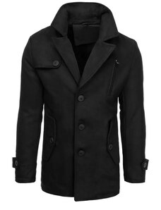 DSTREET Pánský jednořadý kabát STYL černý