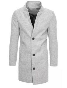 DSTREET Pánský jednořadý elegantní kabát MARCO šedá