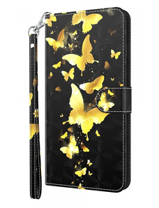Pouzdro MFashion Xiaomi Poco M4 Pro 5G - černé - Motýli 3D