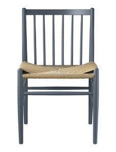 FDB Møbler Židle z bukového masivu J80 modrošedý lak