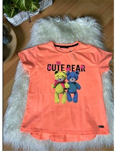 Dívčí triko Medvěd oranžové