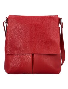 Dámská kožená kabelka tmavě červená - ItalY Ellie červená