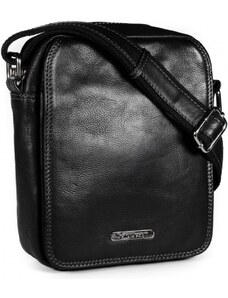 SENDI DESIGN Pánská kožená taška T 52005A - černá