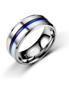 NAKY Titanový prsten Blue Line
