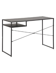 Scandi Černý kovový pracovní stůl Renna 110 x 45 cm