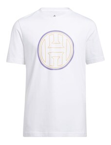 Dětské Adidas Harden Logo Tee / Bílá, Fialová / L