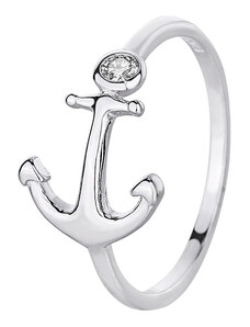 Royal Fashion stříbrný rhodiovaný prsten Kotva HA-YJJZ088-SILVER
