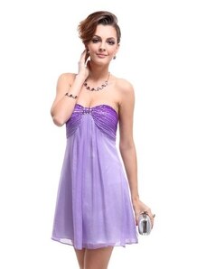 Ever Pretty krátké fialové společenské šaty Violeta