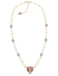 Spark Stříbrný pozlacený náhrdelník růžový Trilliant NG4706VR6RQ Vintage Rose