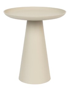 White Label Béžový kovový odkládací stolek WLL RINGAR 39,5 cm