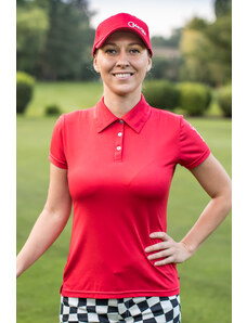 Dámské golfové červené triko Colorido