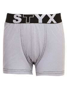 Dětské boxerky Styx sportovní guma světle šedé (GJ1067) 6-8