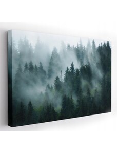 YESTU Obraz na plátně 120x80cm,3D efekt,les,šedá